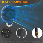 4 Inch Round Mixed Luminous Double-Circle Angel Eye Work Light