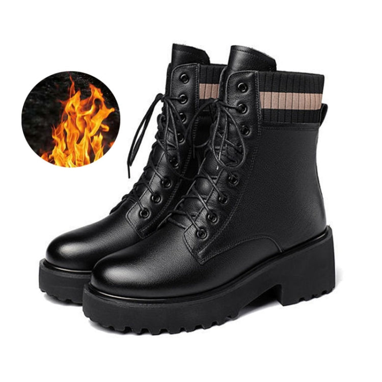 Women Fall And Winter Martin Boots England Style Thick Bottom Short Boots — 35