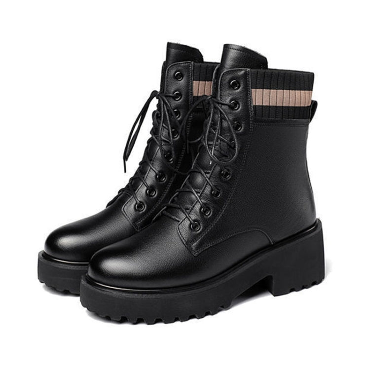 Women Fall And Winter Martin Boots England Style Thick Bottom Short Boots — 36