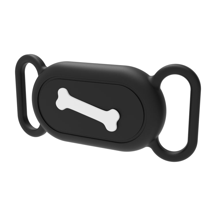 For Samsung Galaxy SmartTag 2 Pet Life Waterproof Silicone Protective Case — Black Cat Claw