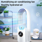 Desk Bladeless Humidification Electric Fan Six Gear Adjustable with LED Light Timing Function