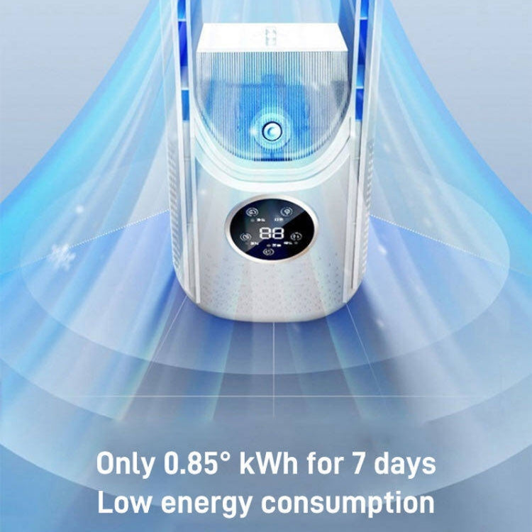 Desk Bladeless Humidification Electric Fan Six Gear Adjustable with LED Light Timing Function