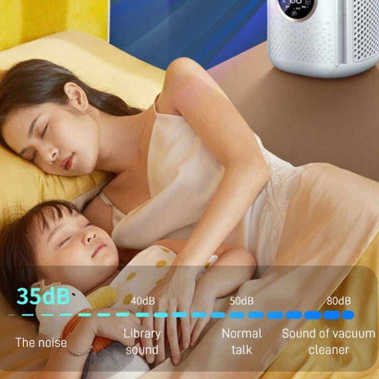 Desk Bladeless Humidification Electric Fan Six Gear Adjustable with LED Light Timing Function