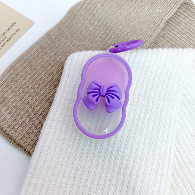 For Samsung Galaxy SmartTag2 Tracker TPU Patches Protective Case — Purple Bow