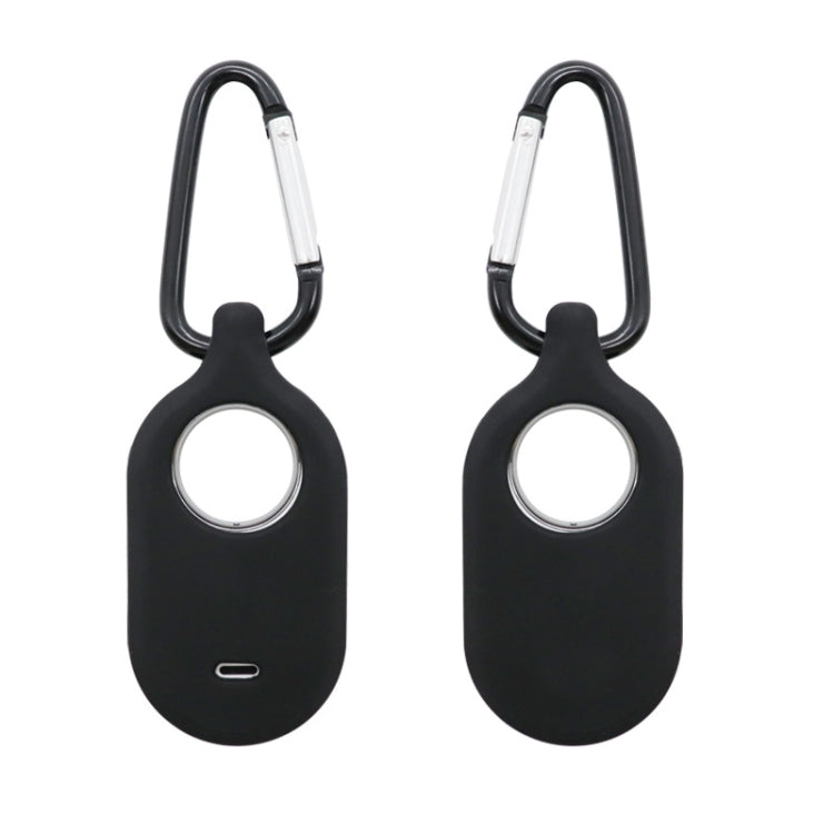 For Samsung Galaxy SmartTag2 With Key Ring Silicone Protective Case — D Buckle Black