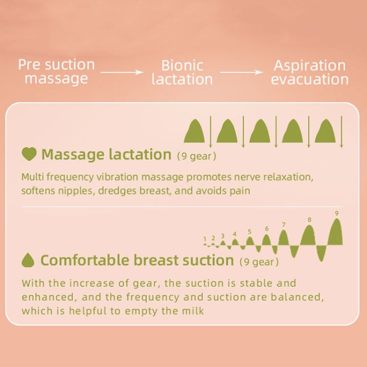 MZ-003 LED Digital Display Smart Adjustable Fully Automatic Massage Painless Silent Breast Pump — view 12