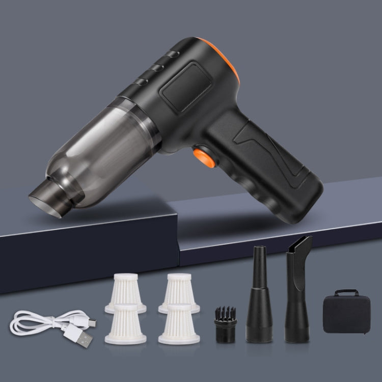 Car Vacuum Cleaner Large Suction Power Wireless Pump Inflatable Blower Handheld Small Vacuum Cleaner — Brushless 260W+2 Filters+Storage Bag (Black)