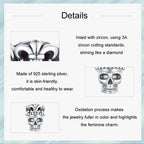 S925 Sterling Silver Halloween Ornament Skull DIY Beads — view 3