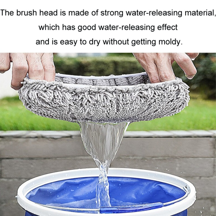 Car Chenille Curved Handle Telescopic Car Wash Soft Bristle Mop — view 3