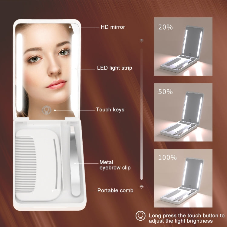 LED Cosmetic Mirror Rechargeable Smart Fill Light Travel Portable Set — view 7