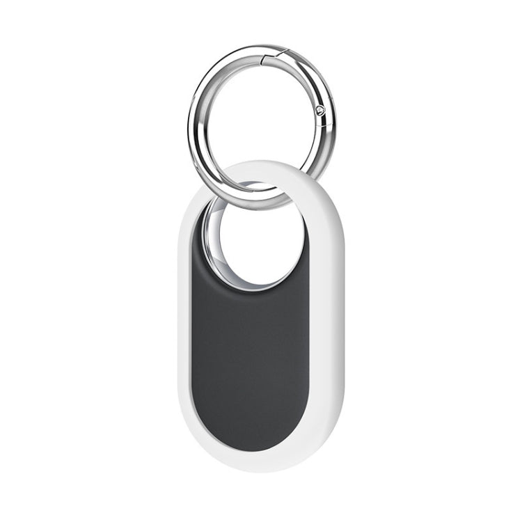 For Samsung Galaxy SmartTag2 Tracker Half-wrapped Silicone Protective Case With Metal Hanging Ring