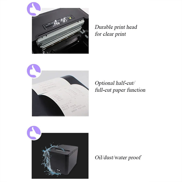 80mm USB+Network Port Thermal Receipt Printer Store Cashier Printer