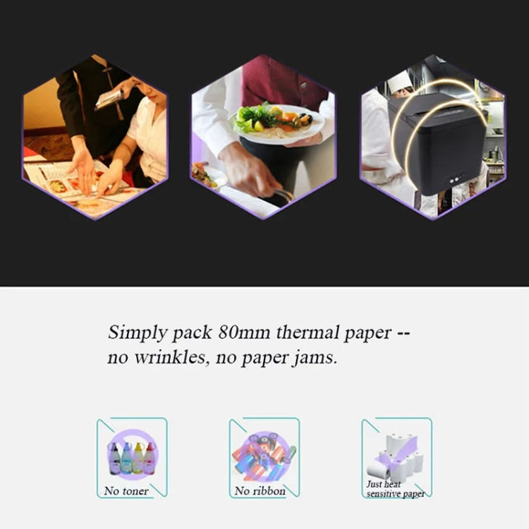 80mm USB+Network Port Thermal Receipt Printer Store Cashier Printer