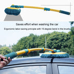 Curved Rod Car Wash Mop Retractable Cleaning Tool No Harm Car Special Soft Brush