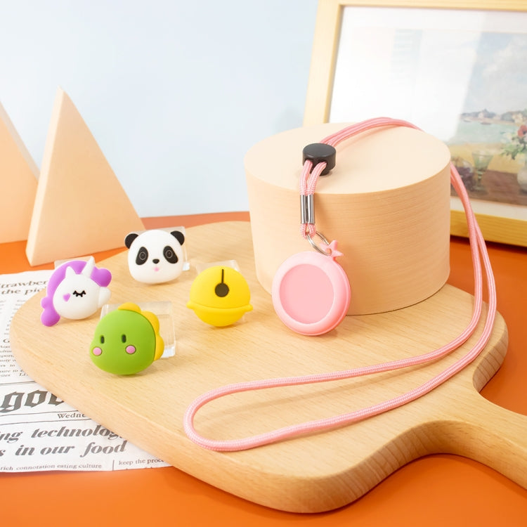 For AirTag 2nd Gen / AirTag 1st Gen Silicone Protective Case Necklace Cartoon Decoration Dustproof Drop-proof Case