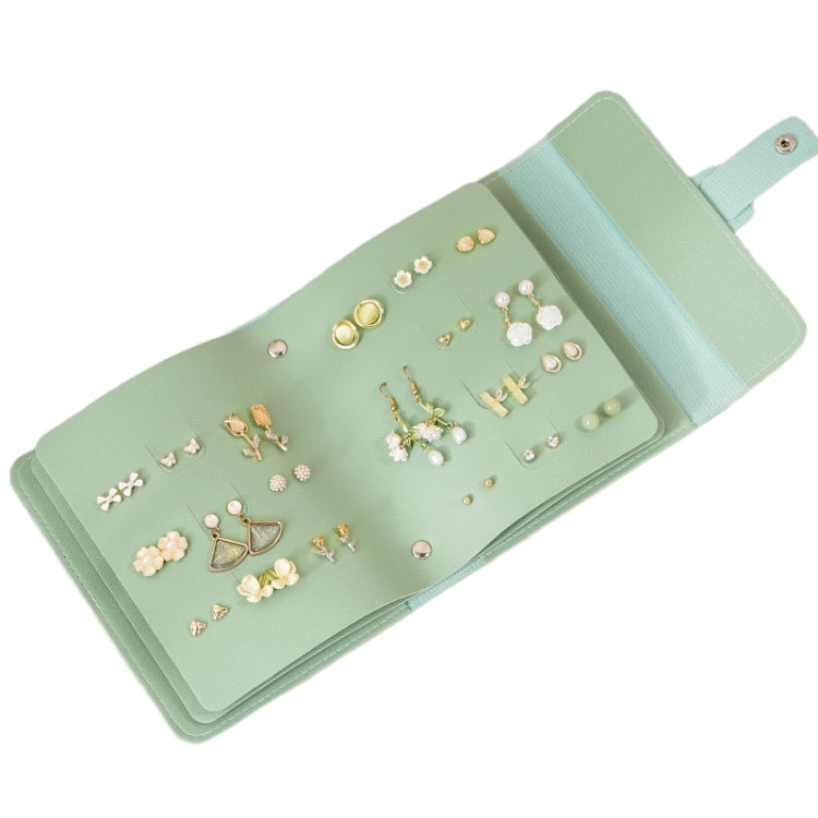 Book Shaped Jewelry Bag Large capacity Travel Portable Multifunctional Earring Storage Bag — Blue