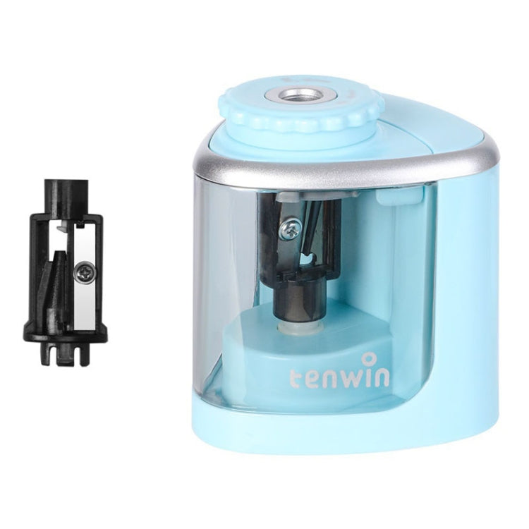 TENWIN Electrical Pencil Sharpener Student Stationery Semi-Automatic Sharpeners Battery Model