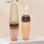 Infant Silicone Rice Paste Spoon Squeeze Feeding Soft Scoop Baby Complementary Food Tableware — view 2