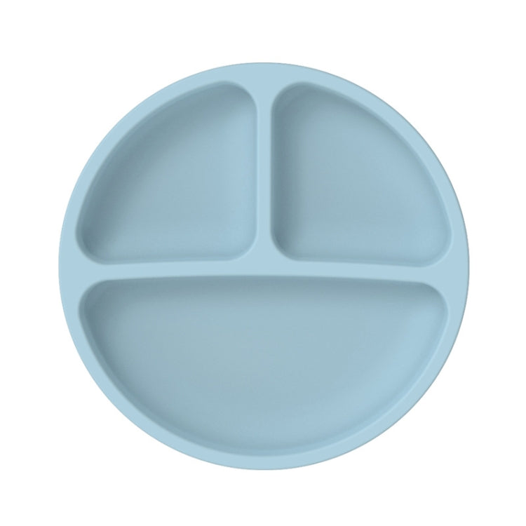 3 Compartments Baby Silicone Suction Cup Plate Childrens Complementary Feeding Bowl — Yellow
