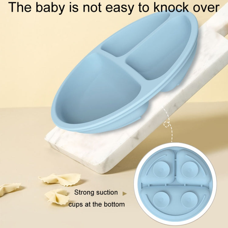 3 Compartments Baby Silicone Suction Cup Plate Childrens Complementary Feeding Bowl — view 8