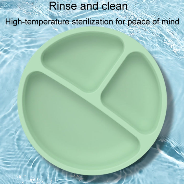 3 Compartments Baby Silicone Suction Cup Plate Childrens Complementary Feeding Bowl — view 10