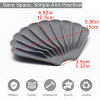 Drainable Silicone Soap Box No Hole Deflector Soap Dish Shell Shape Non-Slip Soap Holder — view 6