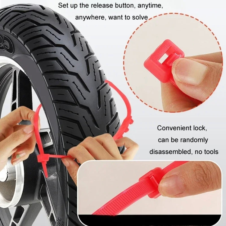 5pcs/Set Motorcycle Electric Two-Wheeler Non-Damaging Anti-Skid Chain Ties