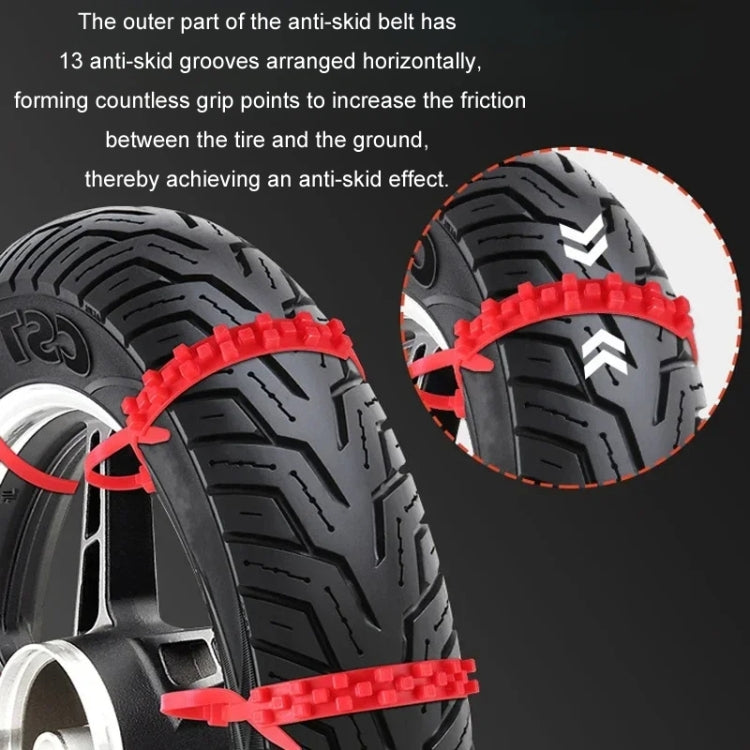 5pcs/Set Motorcycle Electric Two-Wheeler Non-Damaging Anti-Skid Chain Ties
