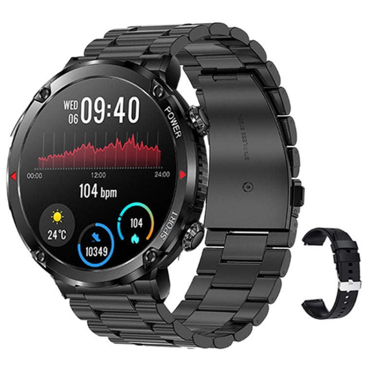 T30 1.6-inch Outdoor Sports Waterproof Smart Music Bluetooth Call Watch — Dark Green