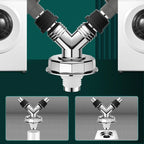 Y-shape Washing Machine Floor Drain Joint Pipe Connector — view 6