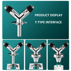 Y-shape Washing Machine Floor Drain Joint Pipe Connector — view 7