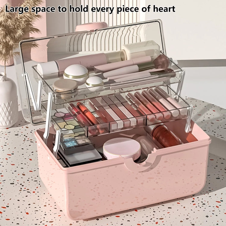 Cosmetics Storage Box Plastic Anti -Dust Transparent Desktop Medicine Box — view 6