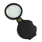 10X Folding Leather Case Magnifier Pocket Magnifying Glass