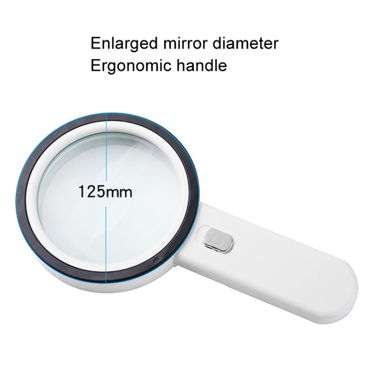30X Magnifier With Violet Light Students Elderly Reading Maintenance Magnifying Glass