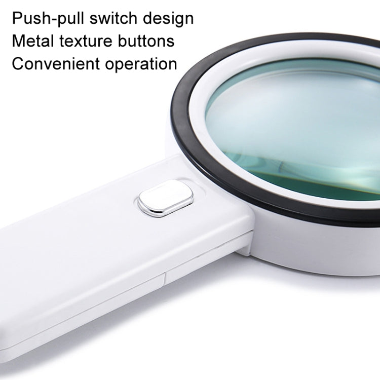 30X Magnifier With Violet Light Students Elderly Reading Maintenance Magnifying Glass