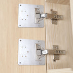 5pcs Cabinet Door Repair Hinge Mounting Plate Hinge Fixing Panel Installing Piece Tool — 80 x 80mm