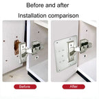 5pcs Cabinet Door Repair Hinge Mounting Plate Hinge Fixing Panel Installing Piece Tool — view 4