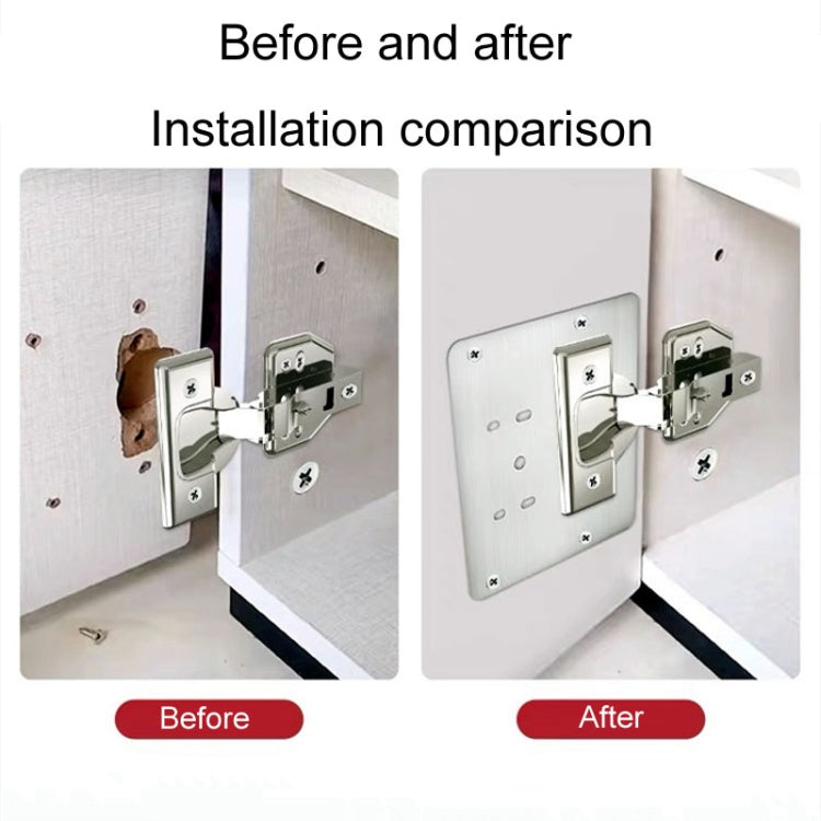 5pcs Cabinet Door Repair Hinge Mounting Plate Hinge Fixing Panel Installing Piece Tool — view 4