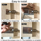 5pcs Cabinet Door Repair Hinge Mounting Plate Hinge Fixing Panel Installing Piece Tool — view 6