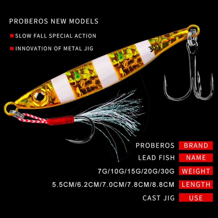 PROBEROS LF126 Long Casting Lead Fish Bait Freshwater Sea Fishing Fish Lures Sequins — view 24