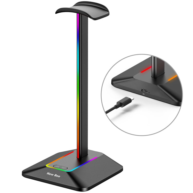 New Bee Dual Output Colorful Headset Display Rack HUB Expansion Headphone Holder