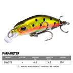 5.3cm 4.6g Sinking Minnow Lure Long Casting Bionic Plastic Hard Bait Fishing Tackle — view 8