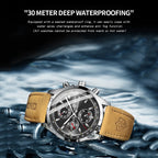 BINBOND B6022 30m Waterproof Luminous Multifunctional Quartz Watch — view 20