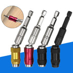 Hexagonal Shank Quick Release Self-Locking Joint Extension Rod Electric Drill Driver Extension Quick Conversion Bits — Silver+Yellow