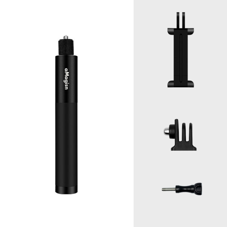 aMagisn 70cm Invisible Straight Pull Selfie Stick Sports Camera Accessories — Rod+1/4 Turn 3 Jaw+Screw