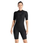 DIVE & SAIL 3mm Ladies One-Piece Short Sleeve Wetsuit Winter Thickened Surfing And Snorkeling Suit
