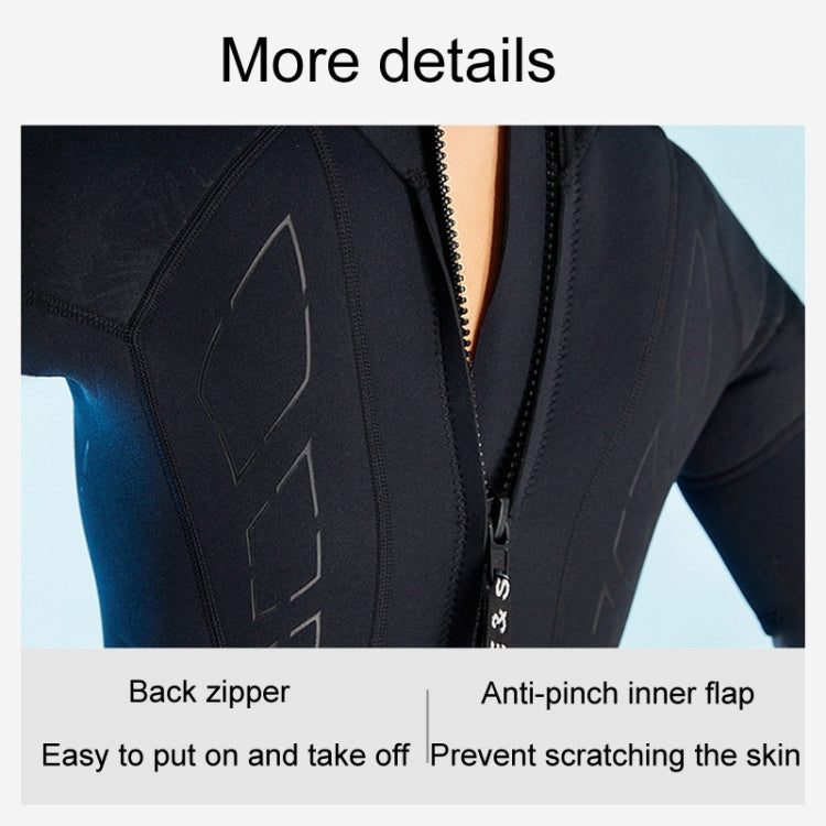 DIVE & SAIL 3mm Ladies One-Piece Short Sleeve Wetsuit Winter Thickened Surfing And Snorkeling Suit — view 7