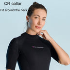 DIVE & SAIL 3mm Ladies One-Piece Short Sleeve Wetsuit Winter Thickened Surfing And Snorkeling Suit — view 12