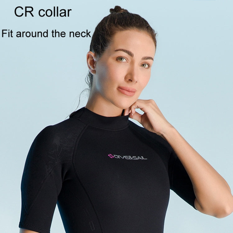 DIVE & SAIL 3mm Ladies One-Piece Short Sleeve Wetsuit Winter Thickened Surfing And Snorkeling Suit — view 12
