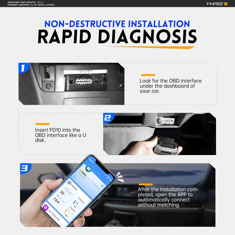 FNIRSI Bluetooth 5.1 Car Engine OBD2 Fault Code Diagnostic Instrument — view 5